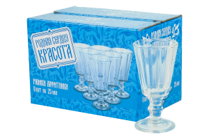 Подарочный набор рюмок-лафитников "ЛАФИТЕК" 25 мл "Родная сердцу красота", 6 шт