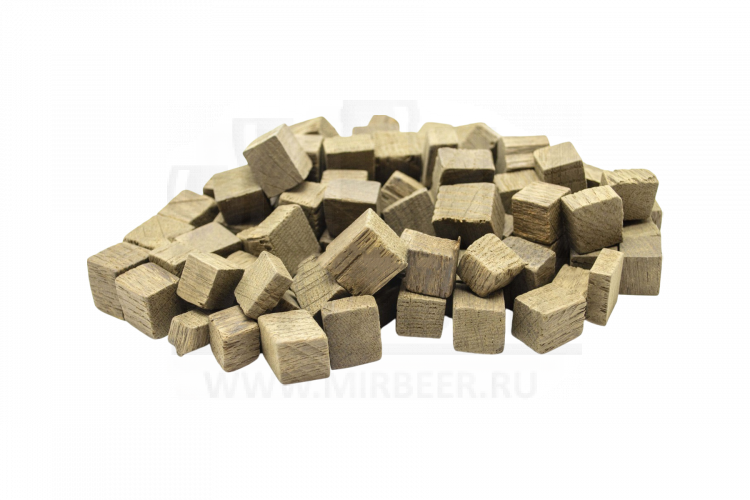 Щепа дубовая (кубики), средний обжиг, 50 г.
